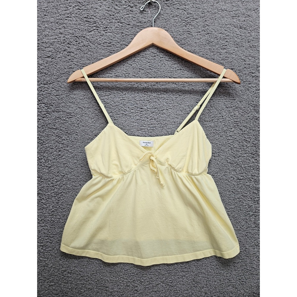 Sunday Best Aritzia Babydoll Cami XS Yellow Coquette Cottagecore Tank Top
